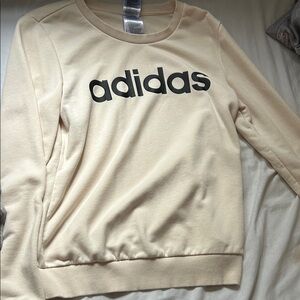 Adidas Women's Cream Crew Neck Sweater